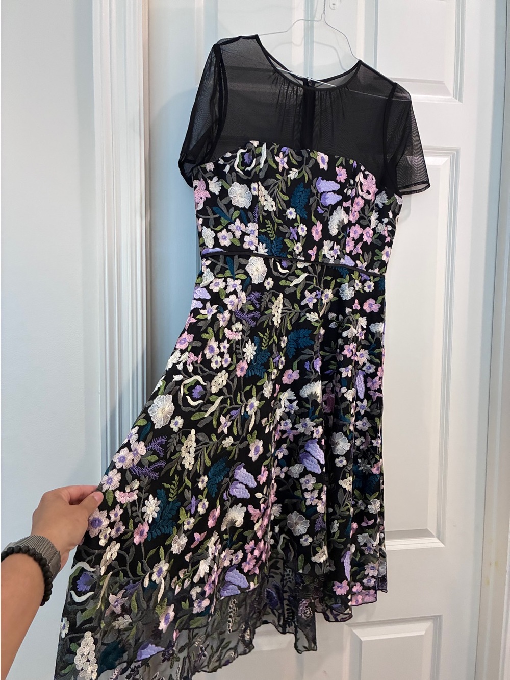 Alex Marie Black‎ Mesh Yoke Dress